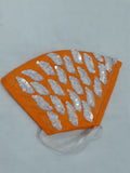 Orange Glittery Motifs Masks