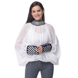 White Gota Patti Sheer Top