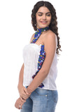 Bandhani Print Off-Shoulder Top