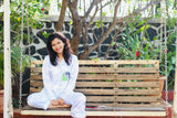 White Madhubani Painted Pyjama Set