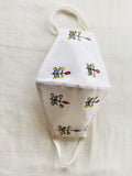 Madhubani Floral Motif White Masks