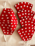 Floral Glittery Red Masks