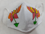 Lotus Motif White Mask