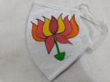 Lotus Motif White Mask