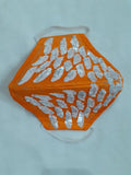 Orange Glittery Motifs Masks