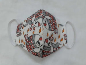 Fishmotif off-white Mask