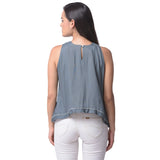 Grey Hand Embroidered Top
