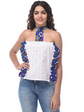 Bandhani Print Off-Shoulder Top