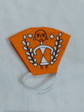 Orange Hand-Embroidered Mask