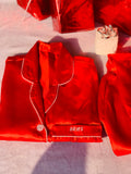 Zodiac Embroidered Satin Pyjama Set