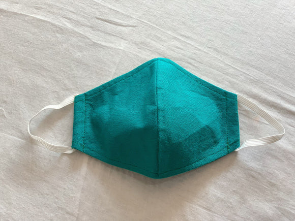 Teal Green Plain Mask