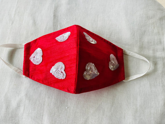 Handmade Heart Motif Mask