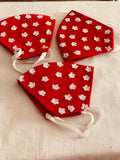 Floral Glittery Red Masks