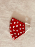 Floral Glittery Red Masks