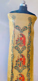 Yellow Madhubani Painted Unstitched Silk Kurti