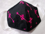 Black Sindhi Embroidered Mask